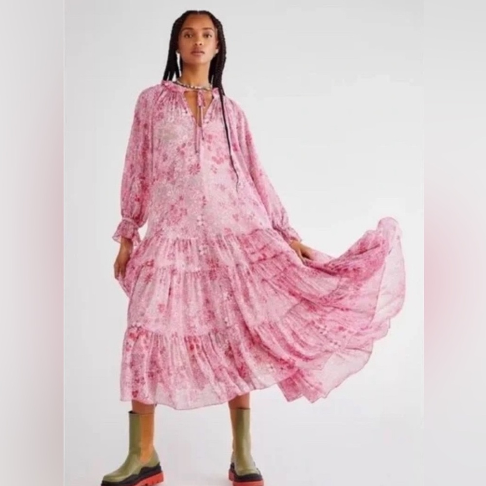 Free People Feeling Groovy Dress size S- Pink  Floral